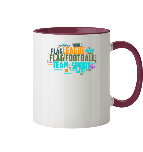 Flag Football Word Bubble - Tasse zweifarbig - Amfoo Shop