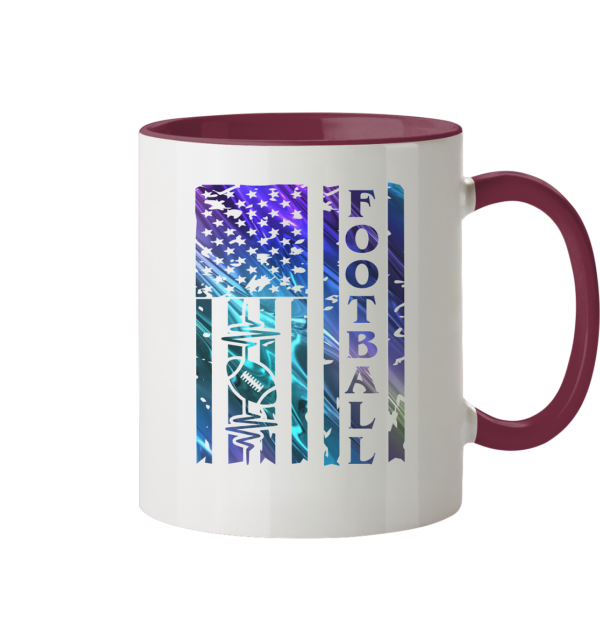 USA Football Flag - Tasse zweifarbig - Amfoo Shop