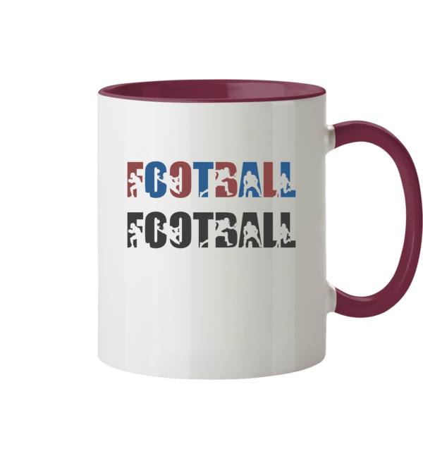 Football Silhouette - Tasse zweifarbig - Amfoo Shop