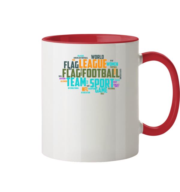 Flag Football Word Bubble - Tasse zweifarbig - Amfoo Shop