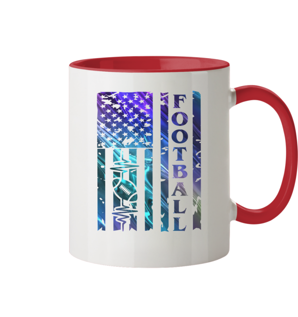 USA Football Flag - Tasse zweifarbig - Amfoo Shop