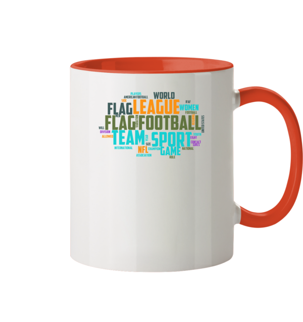 Flag Football Word Bubble - Tasse zweifarbig - Amfoo Shop