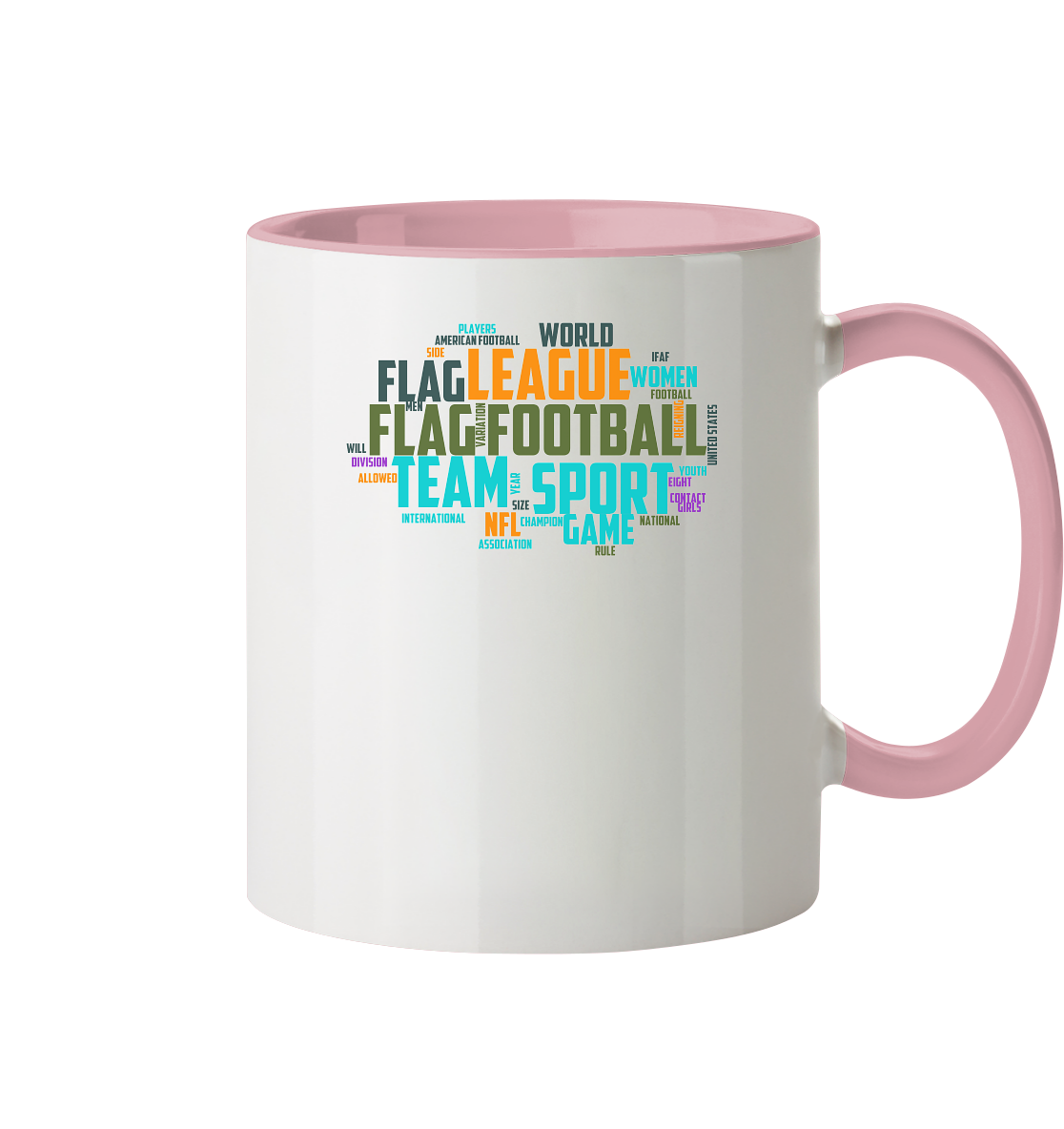 Flag Football Word Bubble - Tasse zweifarbig - Amfoo Shop