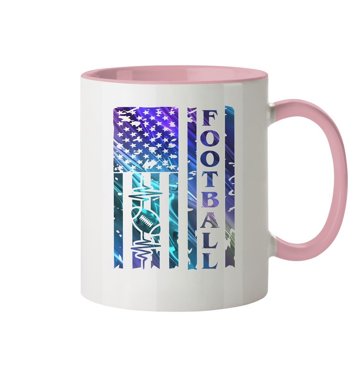 USA Football Flag - Tasse zweifarbig - Amfoo Shop