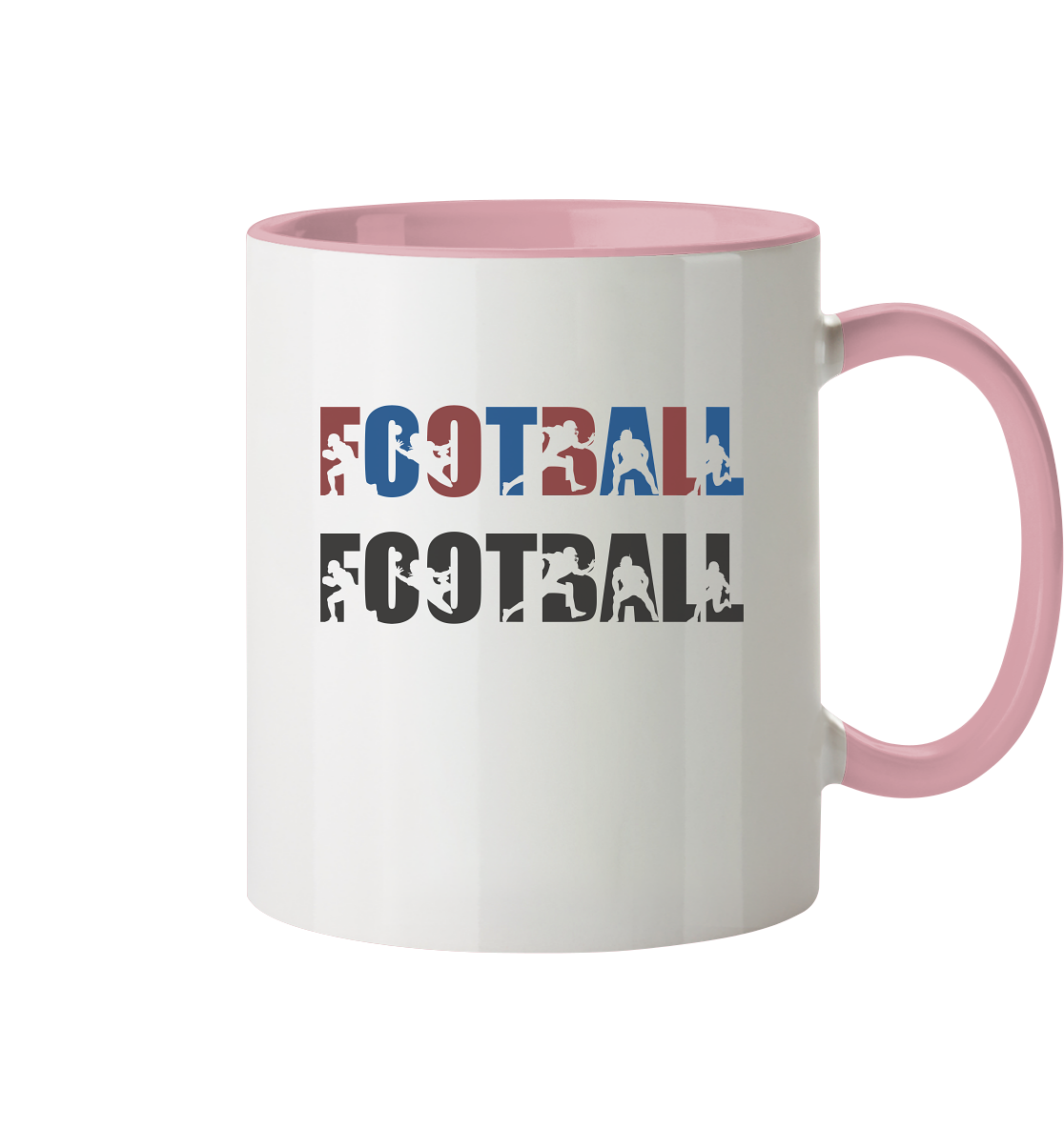 Football Silhouette - Tasse zweifarbig - Amfoo Shop