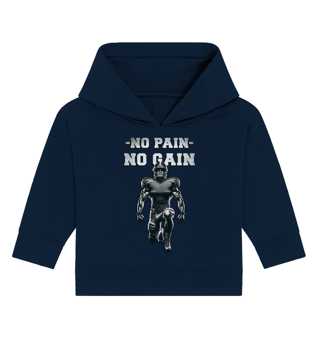 No Pain No Gain Metal - Baby Organic Hoodie - Amfoo Shop