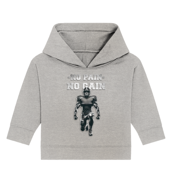 No Pain No Gain Metal - Baby Organic Hoodie - Amfoo Shop