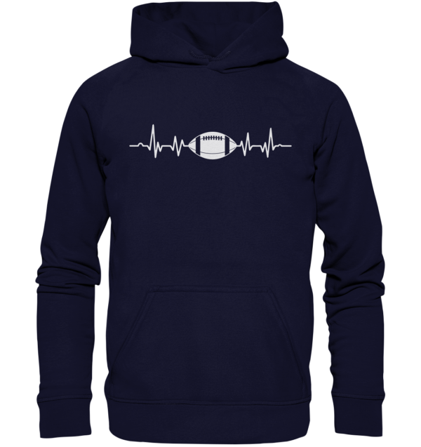 Football Heartbeat - Basic Unisex Hoodie - Amfoo Shop