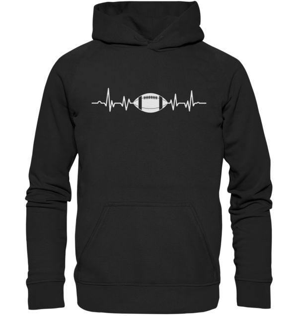 Football Heartbeat - Basic Unisex Hoodie - Amfoo Shop