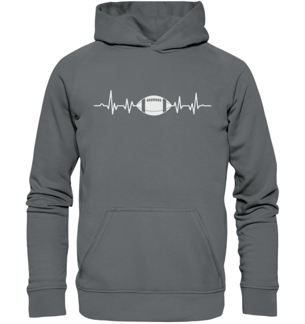 Football Heartbeat - Basic Unisex Hoodie - Amfoo Shop