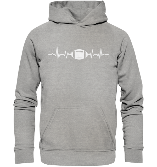 Football Heartbeat - Basic Unisex Hoodie - Amfoo Shop