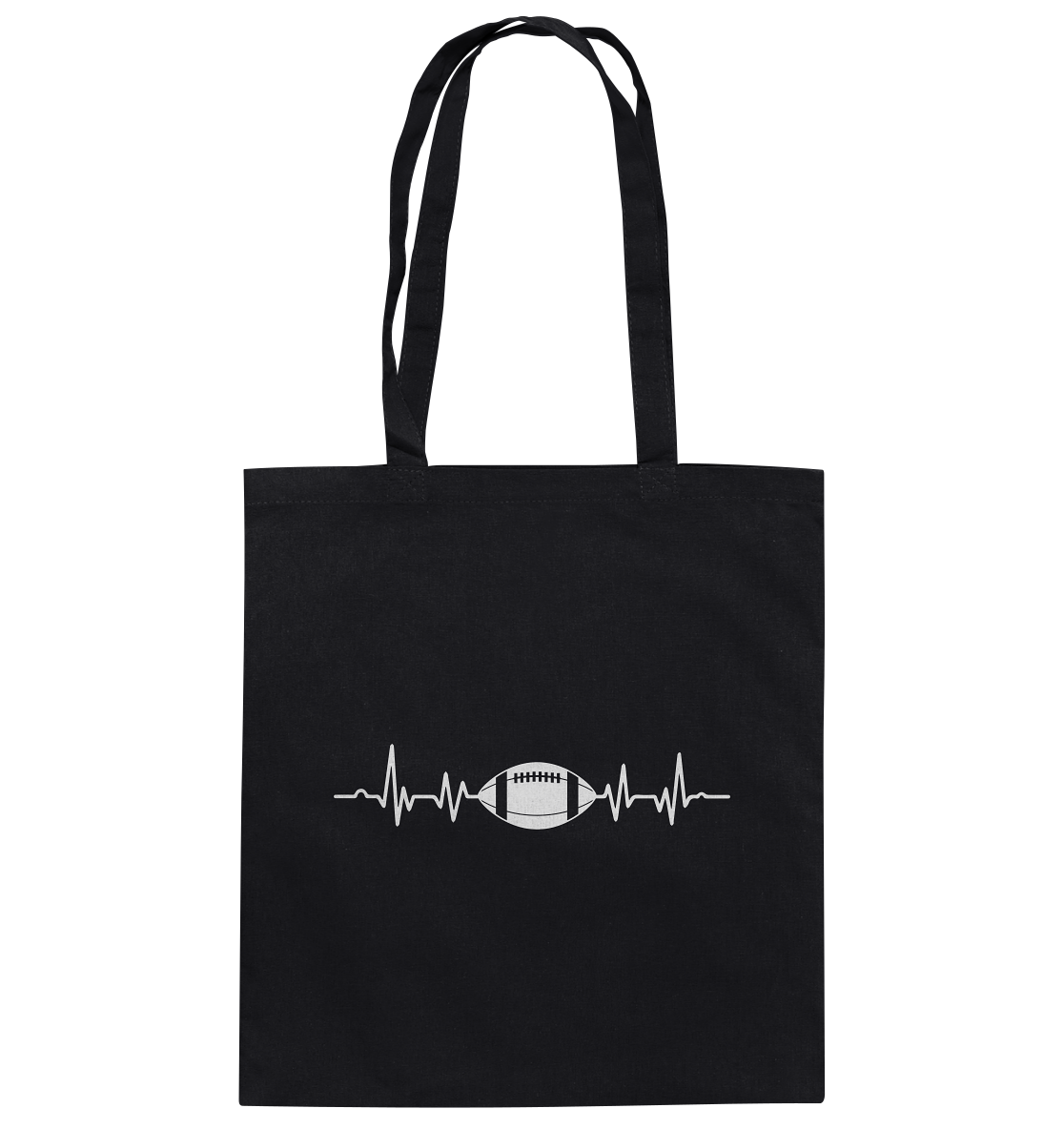 Football Heartbeat - Baumwolltasche - Amfoo Shop