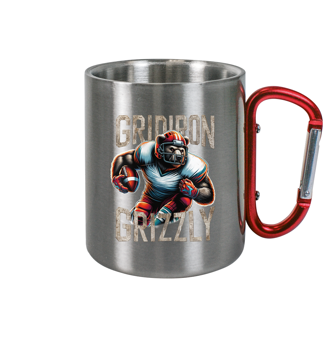 Gridiron Grizzly - Edelstahl Tasse - Amfoo Shop