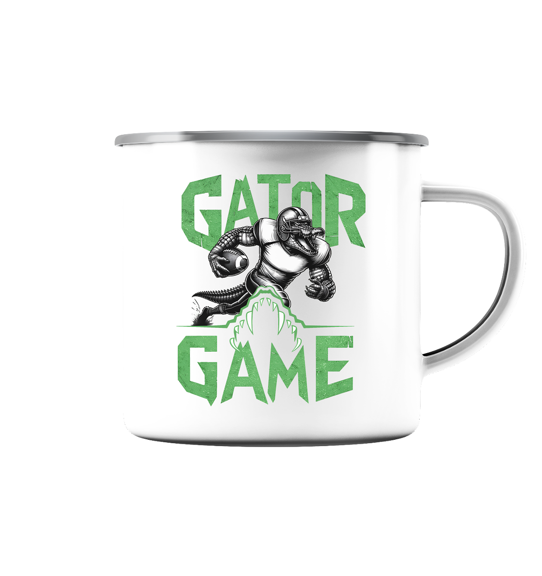 Gator Game - Emaille Tasse (Silber) - Amfoo Shop