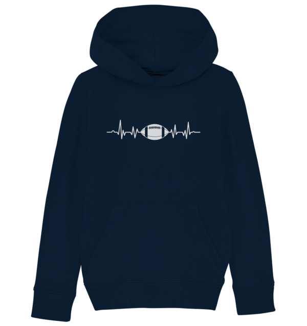 Football Heartbeat - Kids Organic Hoodie - Amfoo Shop