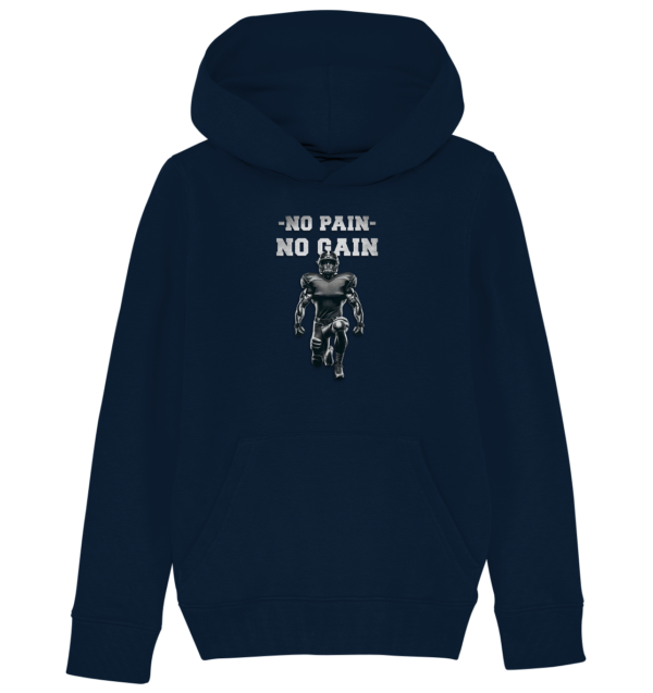 No Pain No Gain Metal - Kids Organic Hoodie - Amfoo Shop