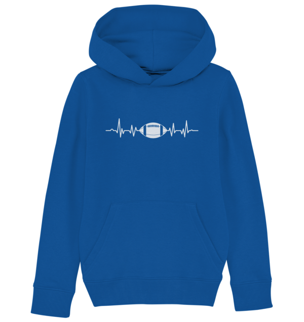 Football Heartbeat - Kids Organic Hoodie - Amfoo Shop