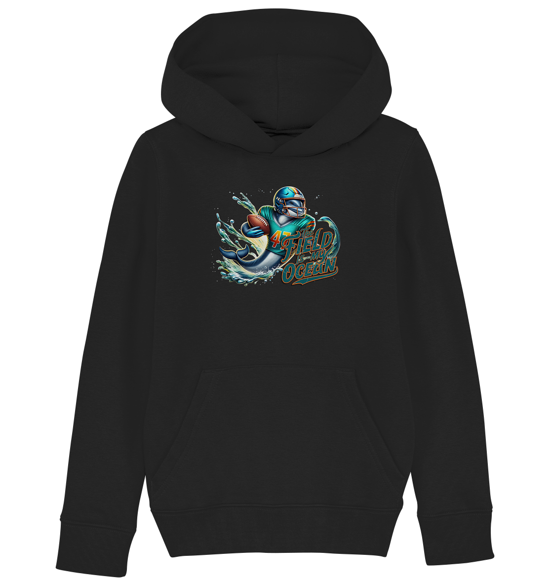 Dolphin - Kids Organic Hoodie - Amfoo Shop