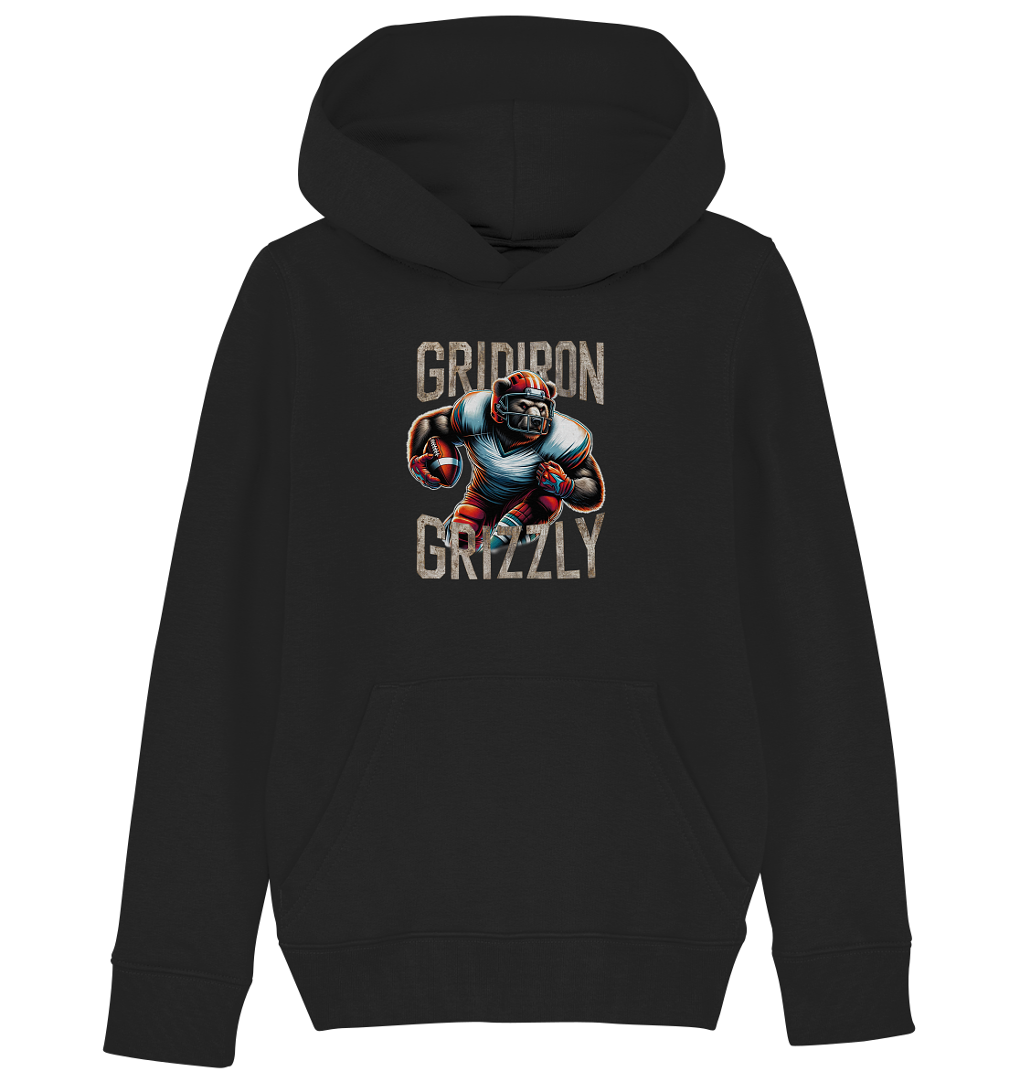 Gridiron Grizzly - Kids Organic Hoodie - Amfoo Shop