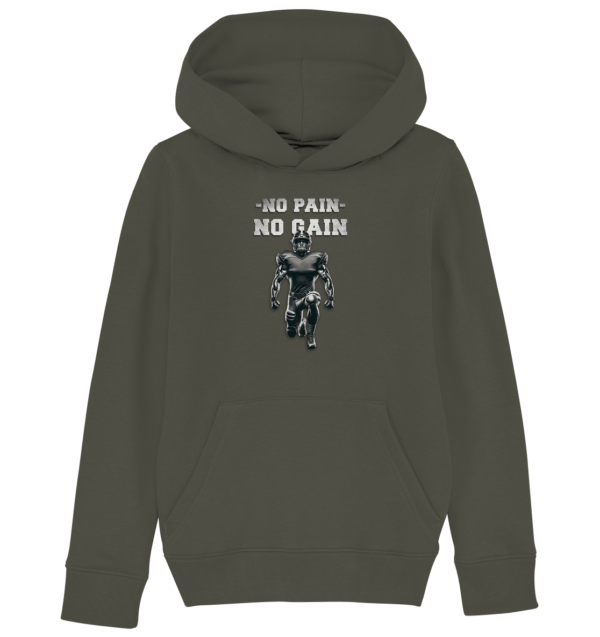 No Pain No Gain Metal - Kids Organic Hoodie - Amfoo Shop