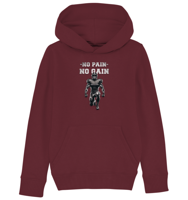 No Pain No Gain Metal - Kids Organic Hoodie - Amfoo Shop