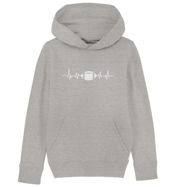 Football Heartbeat - Kids Organic Hoodie - Amfoo Shop