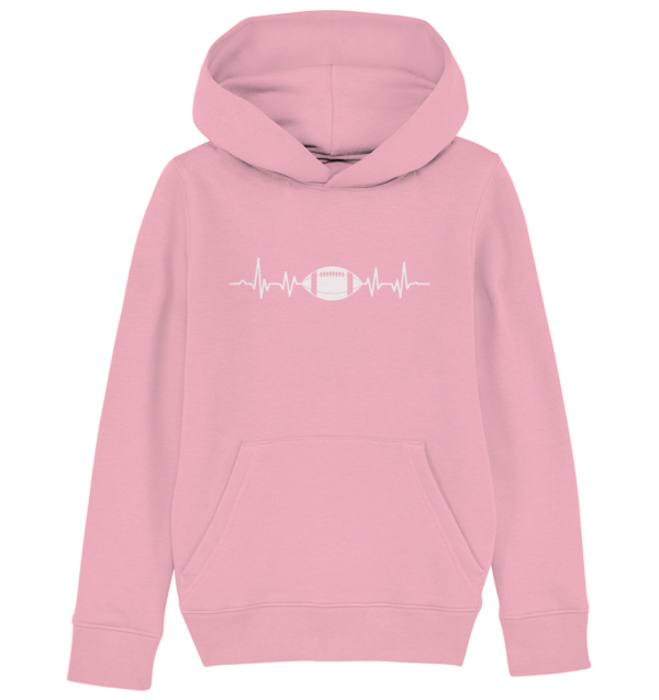 Football Heartbeat - Kids Organic Hoodie - Amfoo Shop