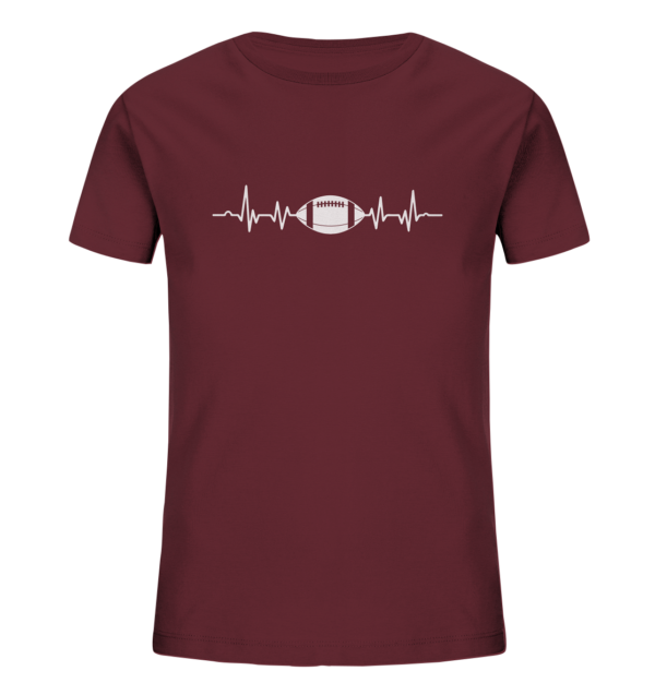 Football Heartbeat - Kids Organic Shirt - Amfoo Shop