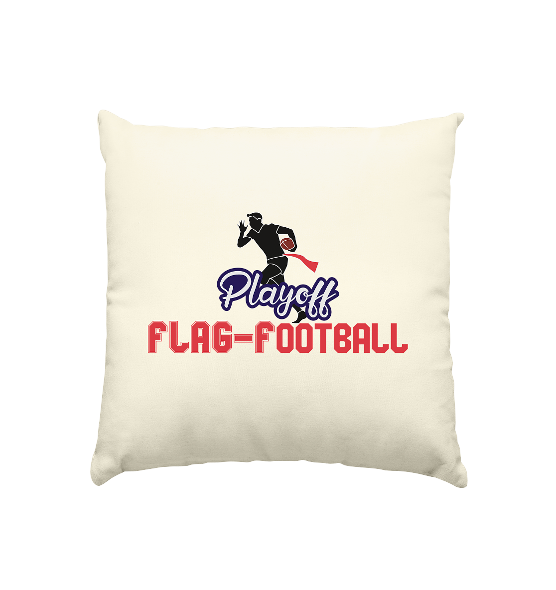 Playoff Flag Football Men red - Kissen natur 40x40cm - Amfoo Shop