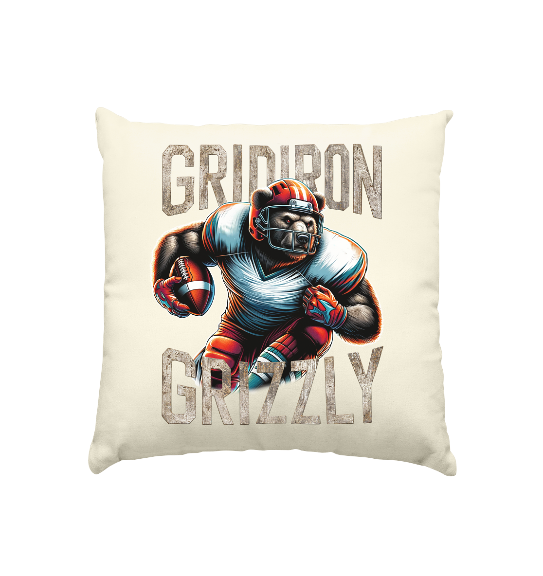 Gridiron Grizzly - Kissen natur 40x40cm - Amfoo Shop