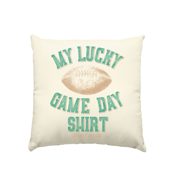 My Lucky Game Day Shirt - Kissen natur 40x40cm - Amfoo Shop