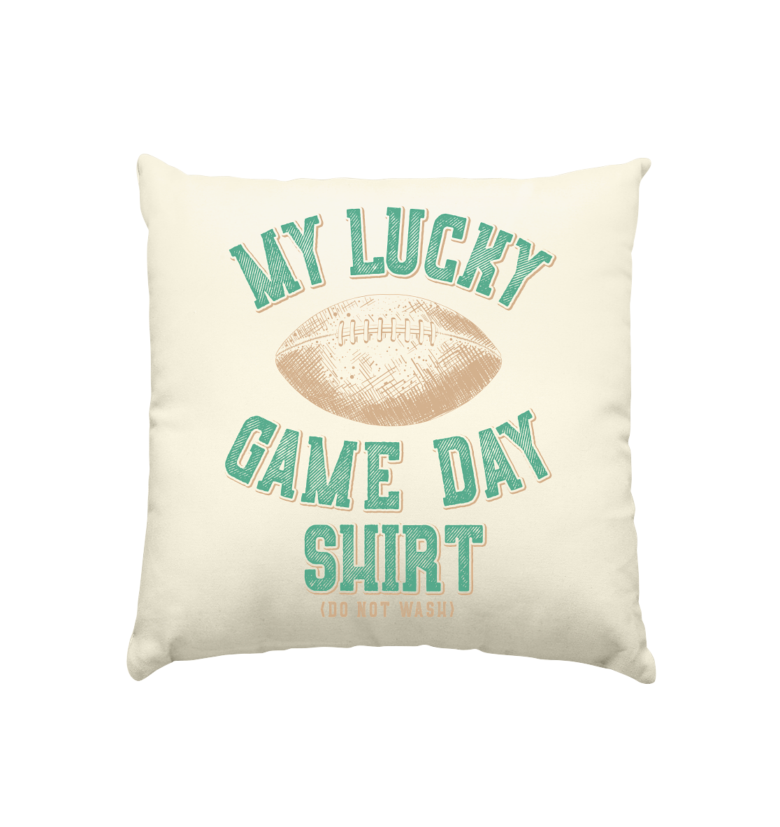 My Lucky Game Day Shirt - Kissen natur 40x40cm - Amfoo Shop