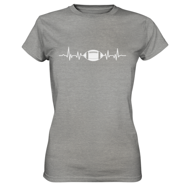 Football Heartbeat - Ladies Premium Shirt - Amfoo Shop