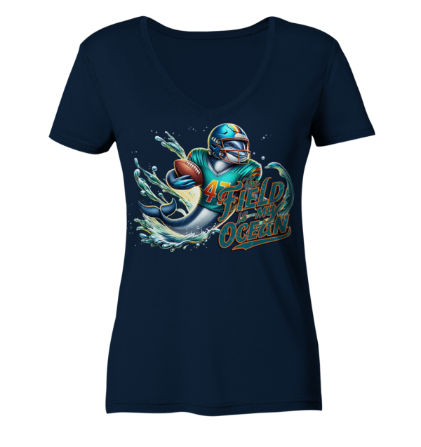 Dolphin - Ladies V-Neck Shirt - Amfoo Shop