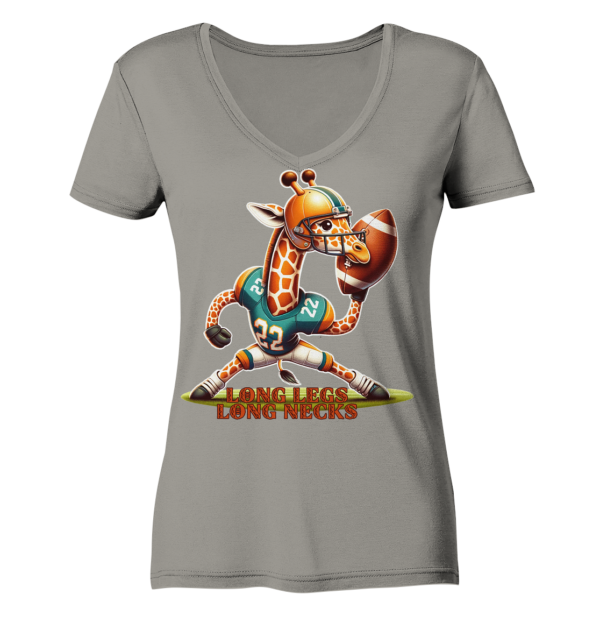 Giraffe - Ladies V-Neck Shirt - Amfoo Shop