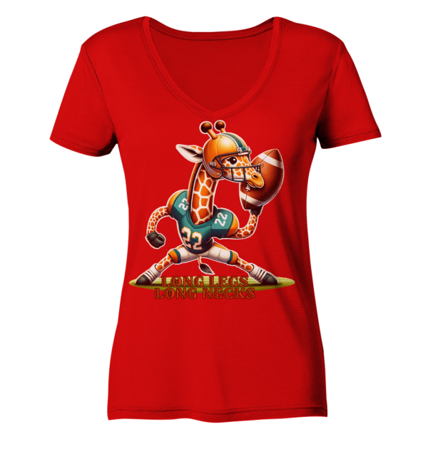 Giraffe - Ladies V-Neck Shirt - Amfoo Shop