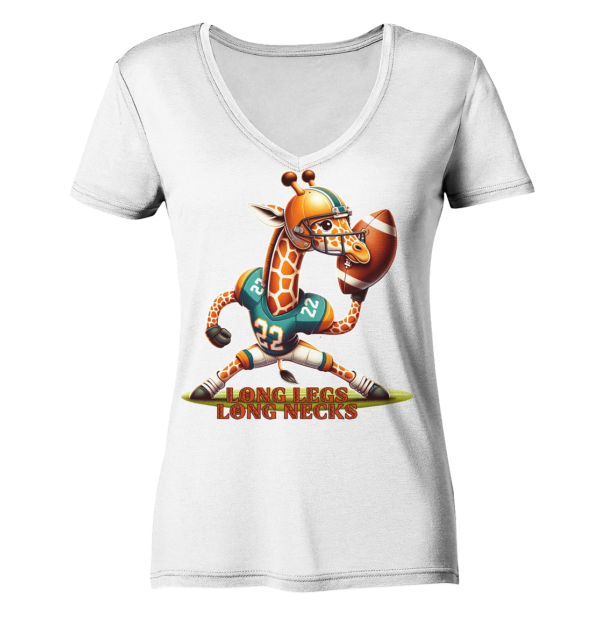 Giraffe - Ladies V-Neck Shirt - Amfoo Shop