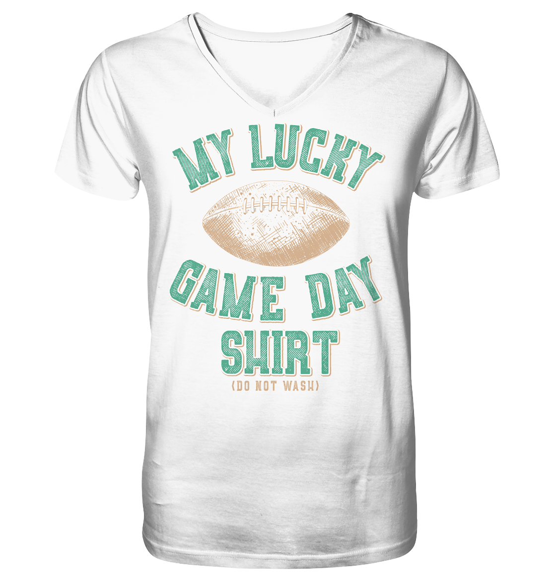 My Lucky Game Day Shirt - Mens Organic V-Neck Shirt - Amfoo Shop