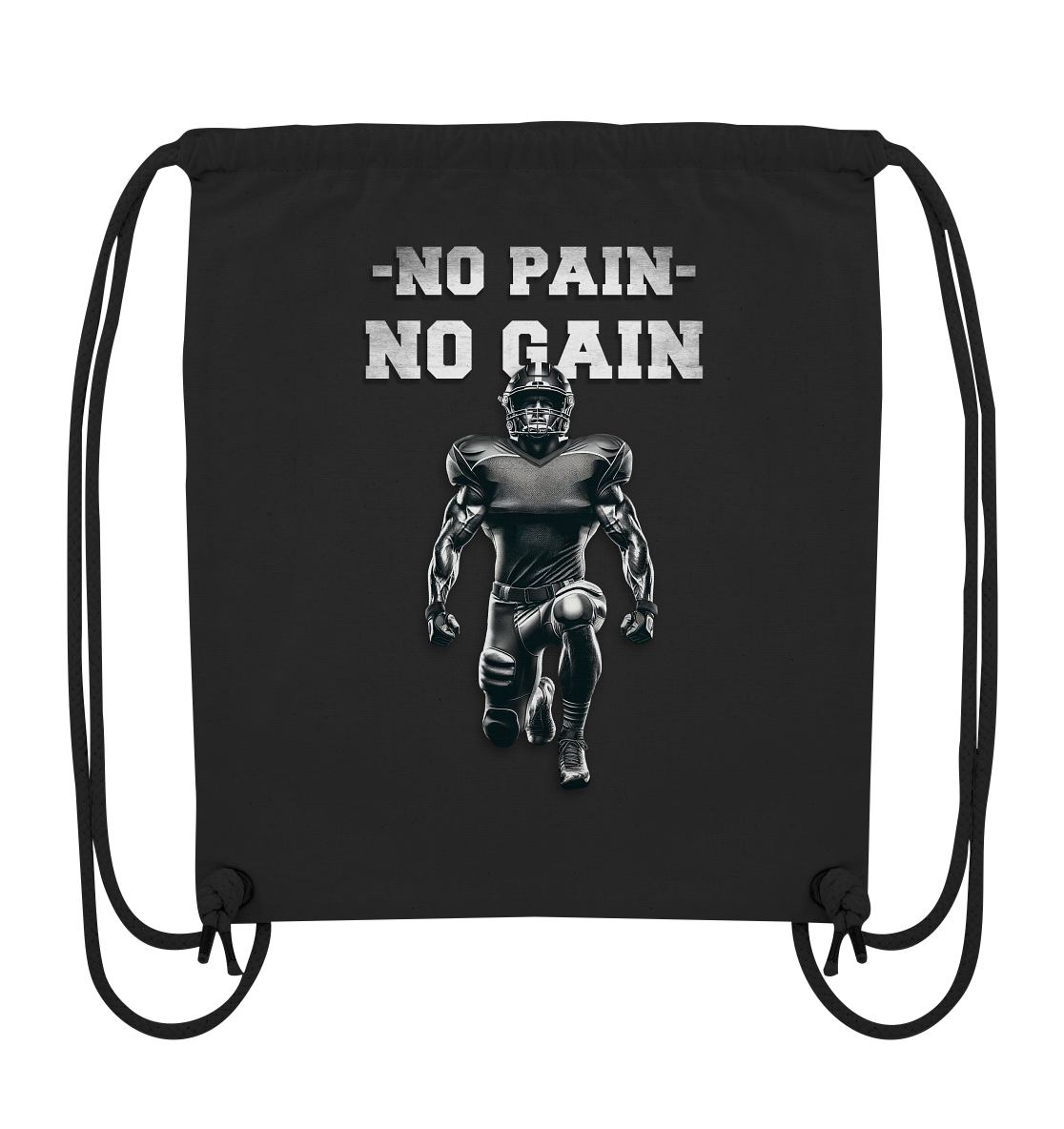 No Pain No Gain Metal - Organic Gym-Bag - Amfoo Shop