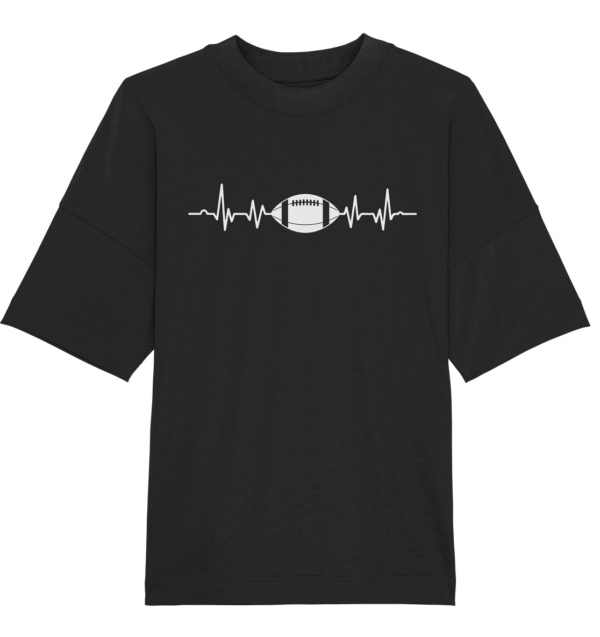 Football Heartbeat - Organic Oversize Shirt - Amfoo Shop