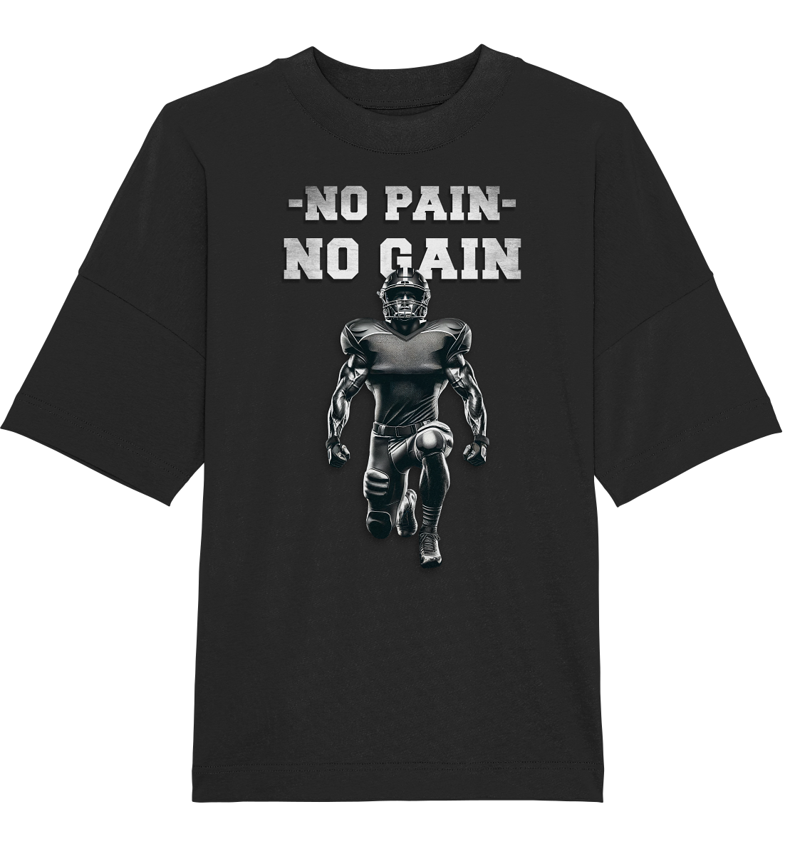 No Pain No Gain Metal - Organic Oversize Shirt - Amfoo Shop