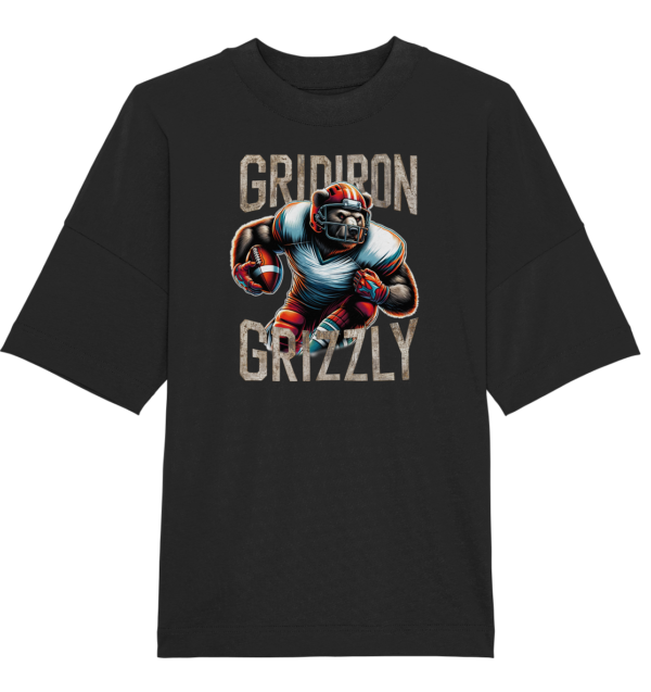 Gridiron Grizzly - Organic Oversize Shirt - Amfoo Shop