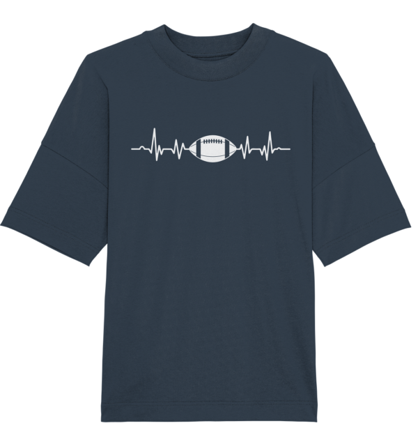 Football Heartbeat - Organic Oversize Shirt - Amfoo Shop