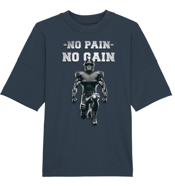 No Pain No Gain Metal - Organic Oversize Shirt - Amfoo Shop