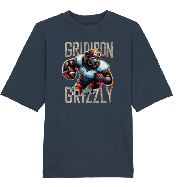 Gridiron Grizzly - Organic Oversize Shirt - Amfoo Shop