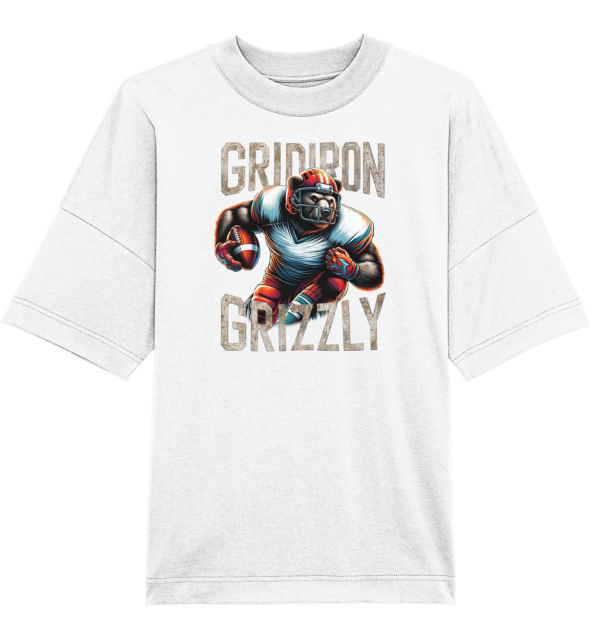 Gridiron Grizzly - Organic Oversize Shirt - Amfoo Shop