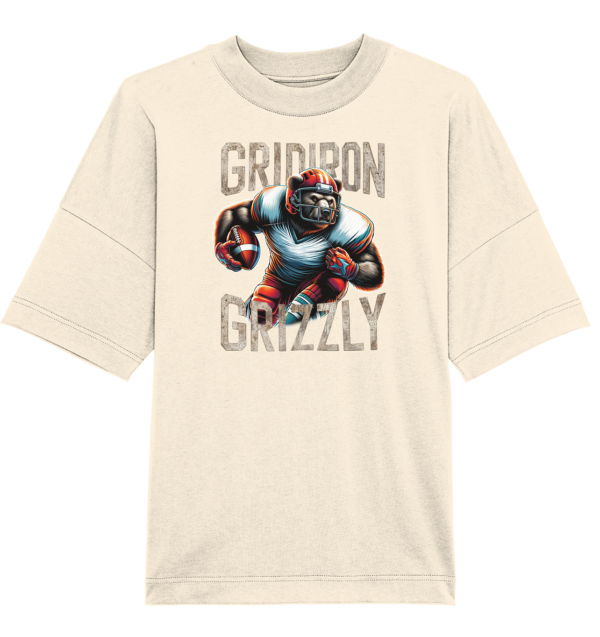 Gridiron Grizzly - Organic Oversize Shirt - Amfoo Shop