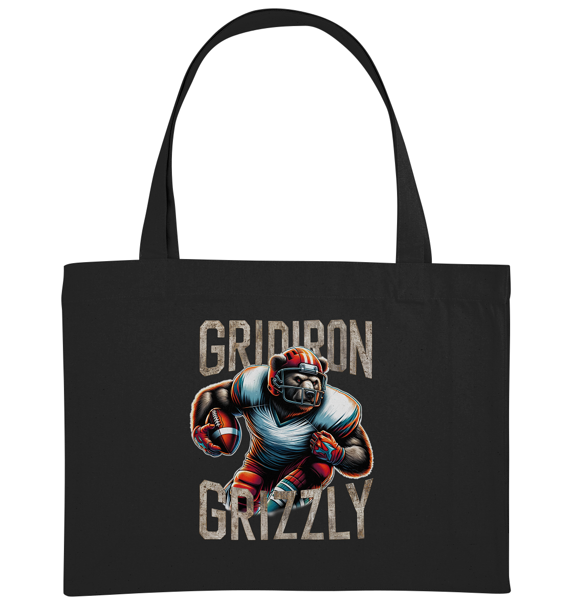 Gridiron Grizzly - Organic Shopping-Bag - Amfoo Shop