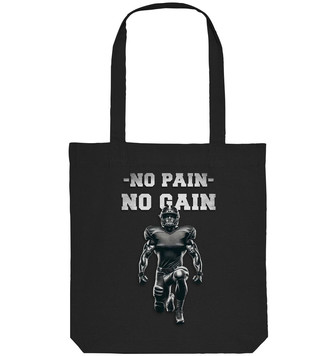 No Pain No Gain Metal - Organic Tote-Bag - Amfoo Shop