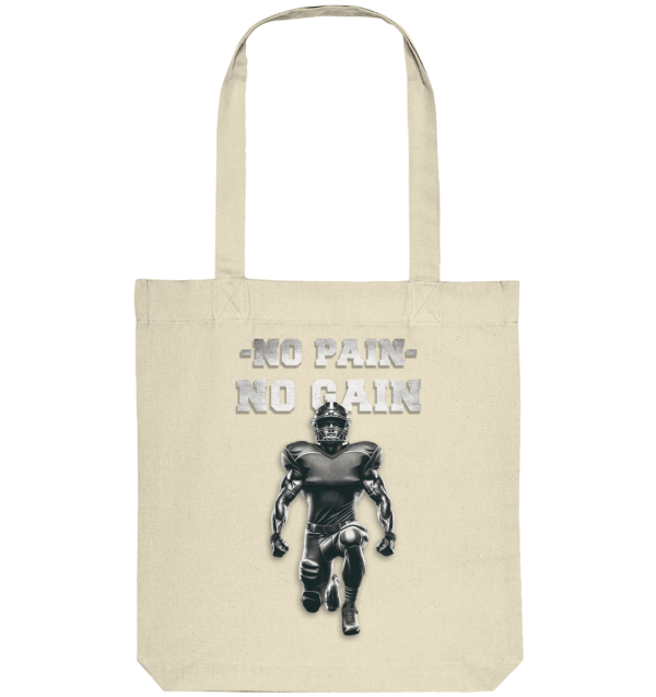 No Pain No Gain Metal - Organic Tote-Bag - Amfoo Shop